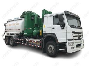 Xe hút chất thải tro bay Howo 3 chân 6x4